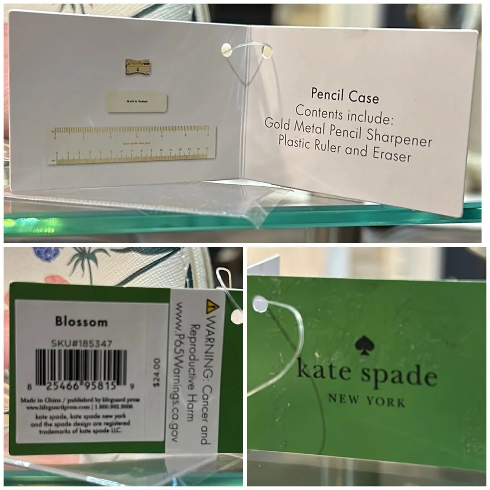 Authentic Kate Spade ♠️ New York “Blossom” Pencil Case w/Accessories, NWT